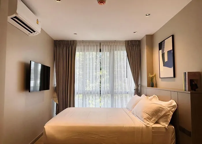 1br Luxury Queen In Sukhumvit,bts And Shuttle Bus Service 招待所 曼谷