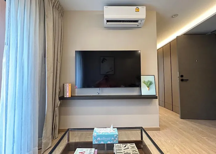 招待所 1br Luxury Queen In Sukhumvit,bts And Shuttle Bus Service